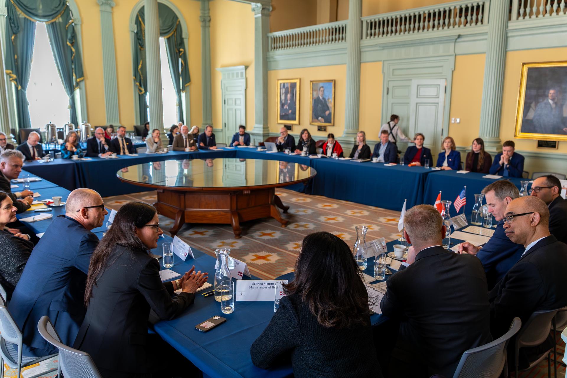 The Danish delegation visiting Massachusetts