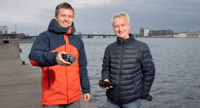Professor Thomas B. Moeslund og ph.d. Malte Pedersen, Institut for Arkitektur og Medieteknologi.