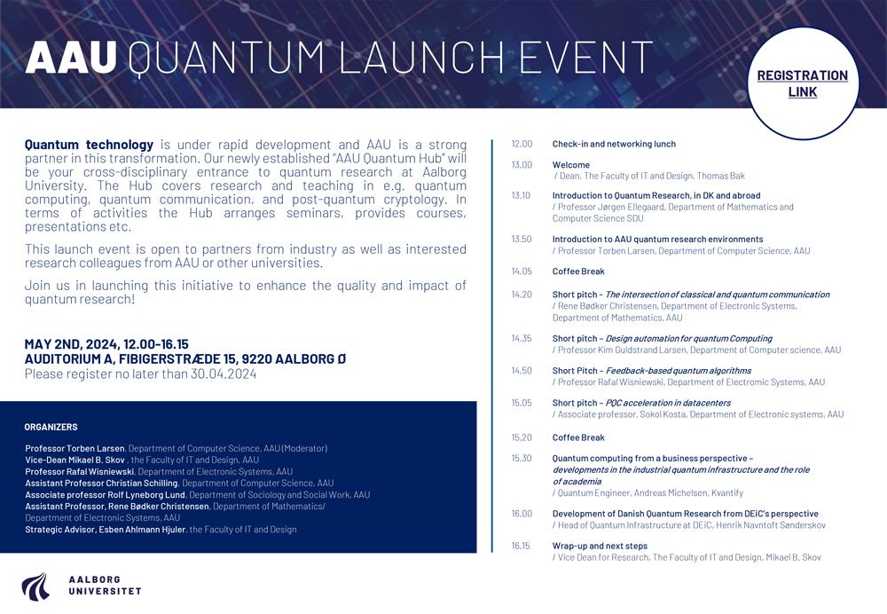 Invitation to AAU QUANTUM Launch Event 02052024